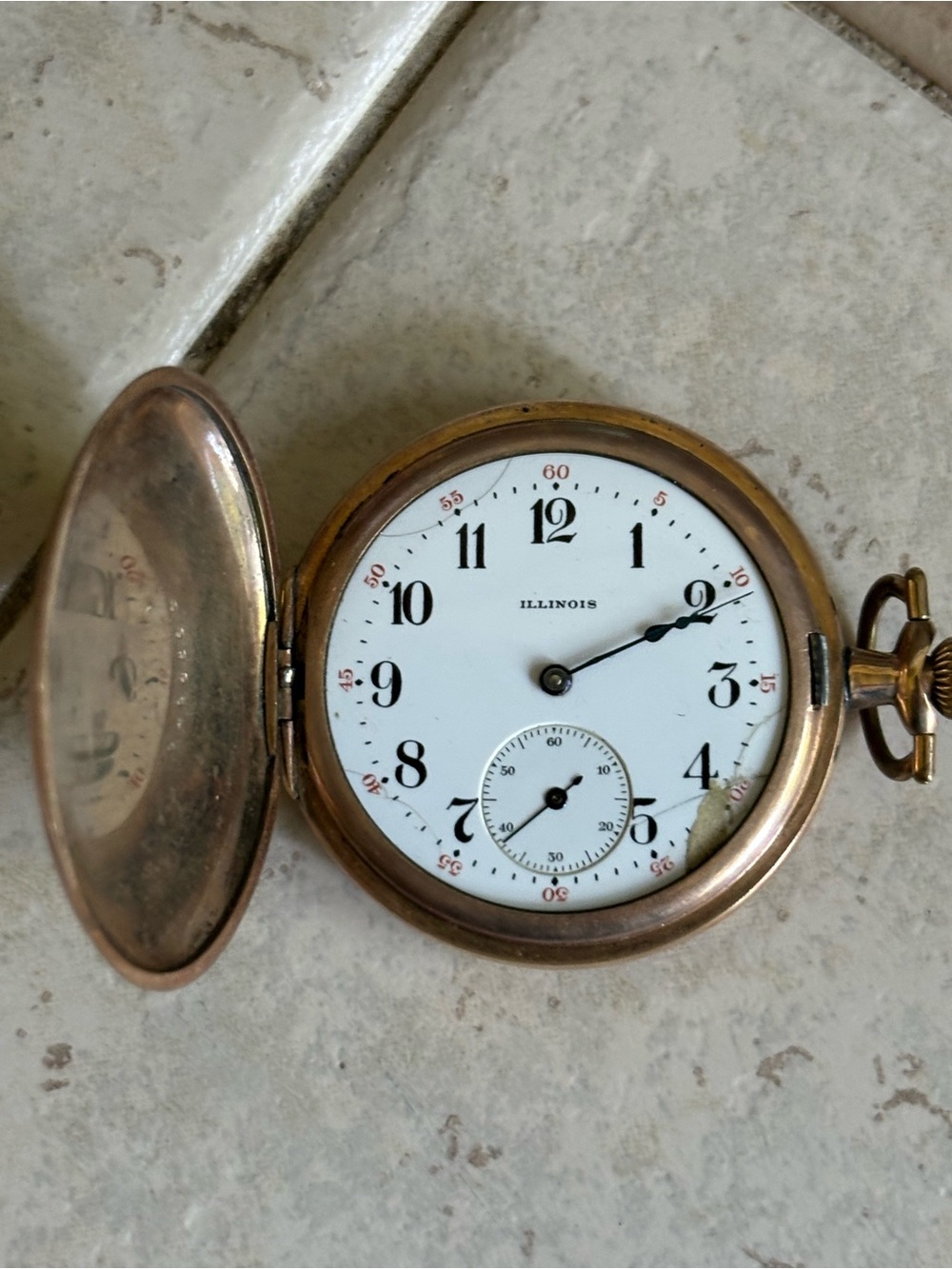 Antique ILLINOIS 6S 11j Pocket Watch  Yr Gold Filled Case 1889 no glass